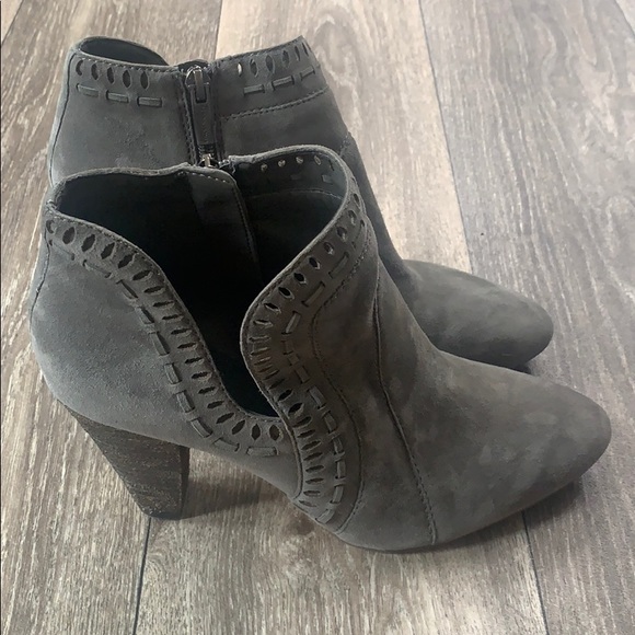 Vince Camuto Gray Suede Booties - Picture 1 of 6